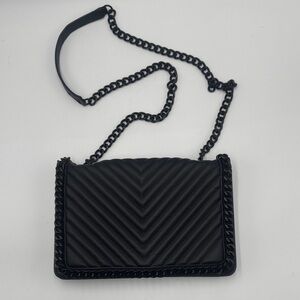 Black Quilted Chain Shoulder Bag